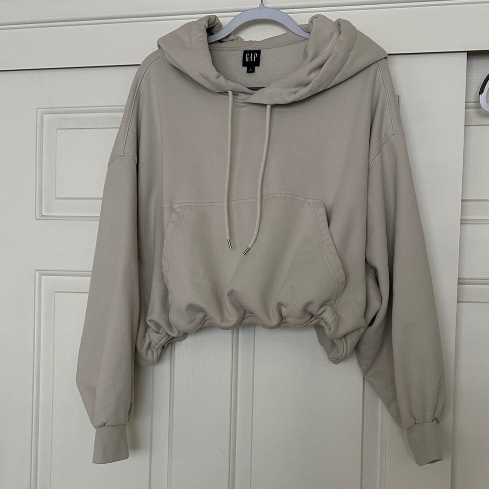 GAP Heavyweight French Terry Cropped Bubble Hoodie